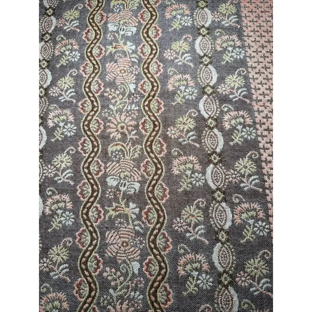 Vintage Signet Wool Woven Throw Wall Hanging Table Runner 80x28 India Floral